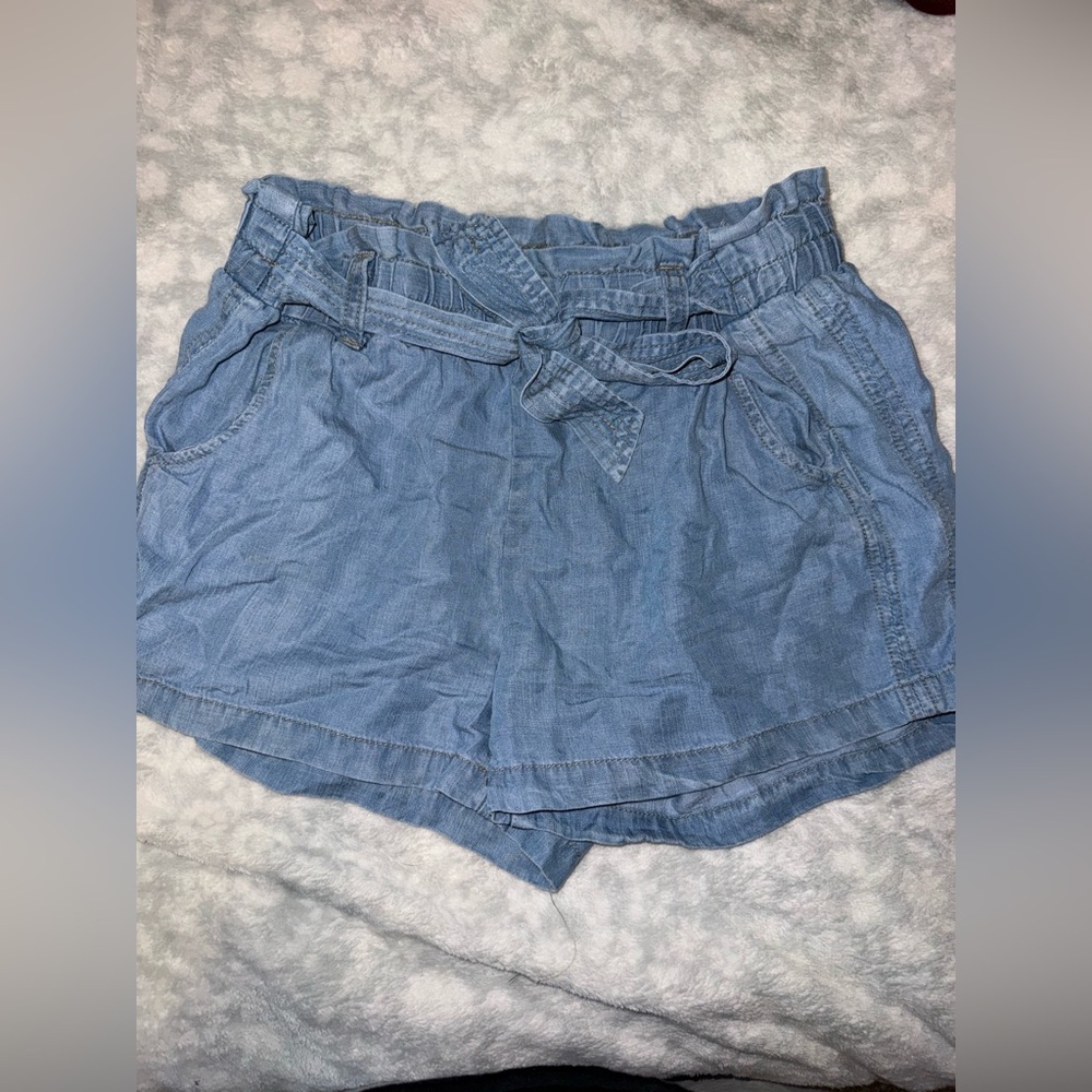 Rewind High Waist Light Blue Shorts